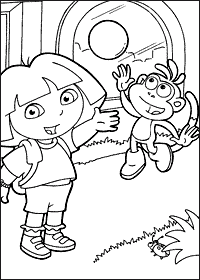 Dora Coloring Sheets on Dora Coloring Pages