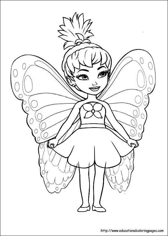 fairy coloring pages for kids very simple - photo #20