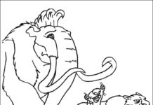 ice age 4 coloring pages