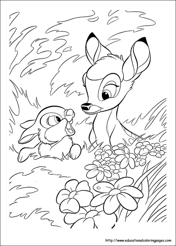 bambi coloring preschool