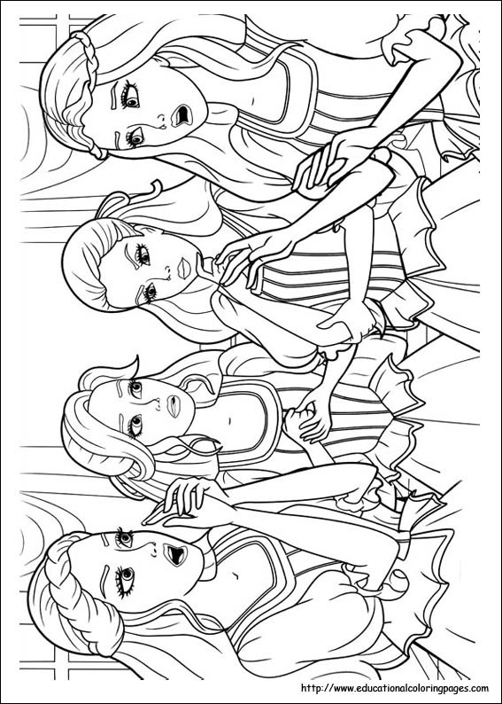 Barbie and 3 Musketeers Coloring Pages   Educational Fun Kids Coloring ...