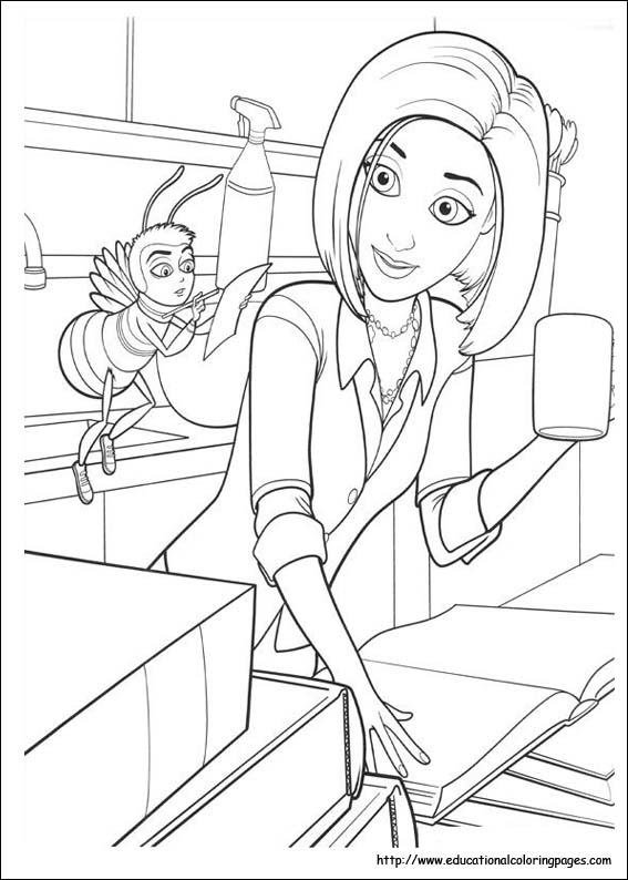 Bee Movie Coloring Pages - Educational Fun Kids Coloring Pages and