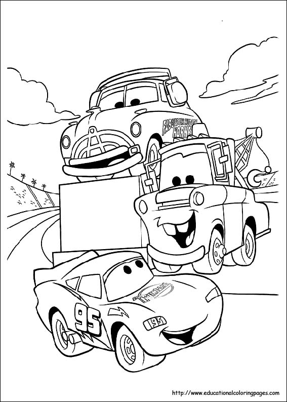 Cars Movie Logo Coloring Page