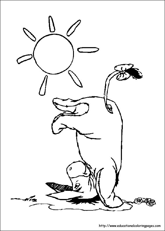 Eeyore Coloring Pages - Educational Fun Kids Coloring Pages and