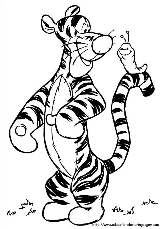Tigger coloring pages - Educational Fun Kids Coloring Pages and