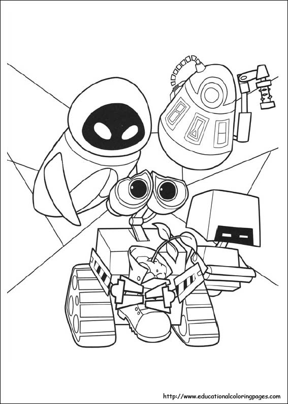 Wall e coloring pages Educational Fun Kids Coloring Pages and